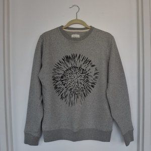 Saturdays NYC Gray Graphic Crewneck Sweater